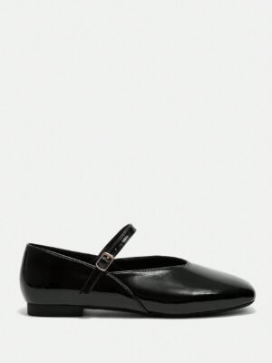 classic black patent mary jane flats – everyday chic