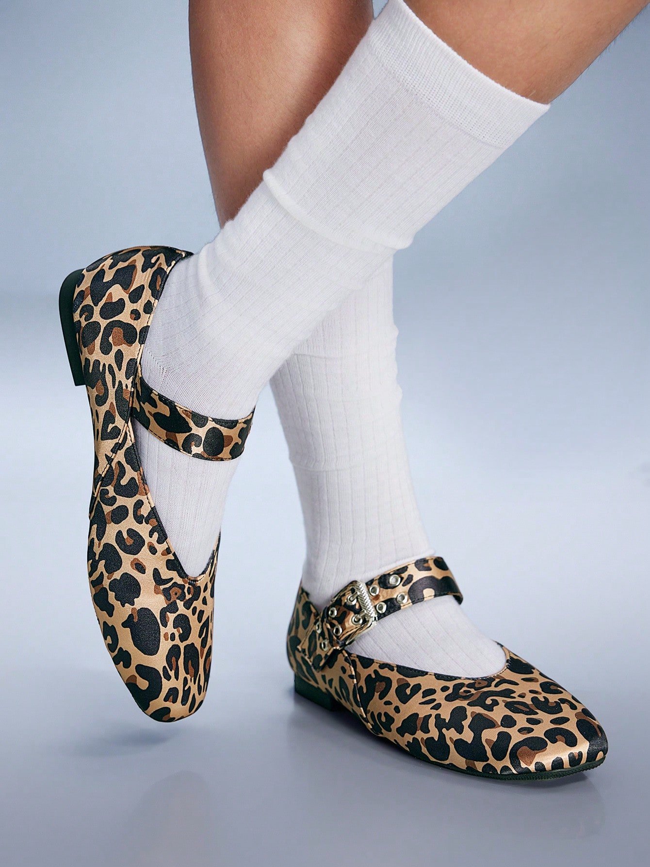 leopard print mary jane flats – round toe, studded buckle strap, trendy women’s casual shoes leopard print mary jane flats – round toe, studded buckle strap, trendy women’s casual shoes