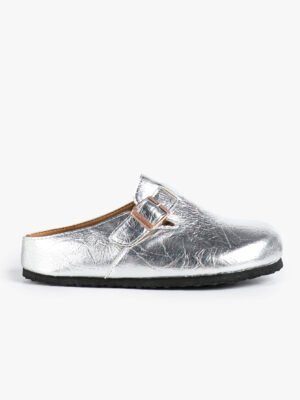women's birkenstocks, silver, casual