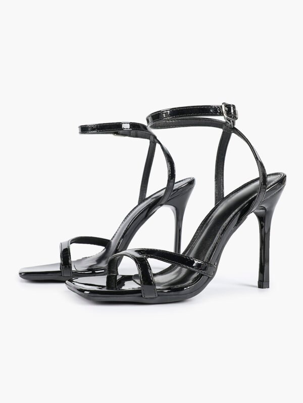 ankle strap square toe stiletto sandals | versatile daily office party wedding heels
